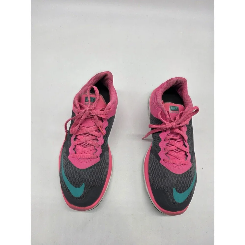 Nike FS Lite Run 3 Womens Size 8 Running Shoes Pink Blast Dark Grey 807145-011